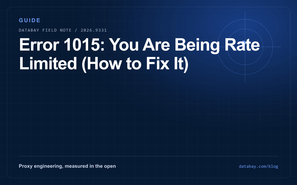 Error 1015: You Are Being Rate Limited (How to Fix It)