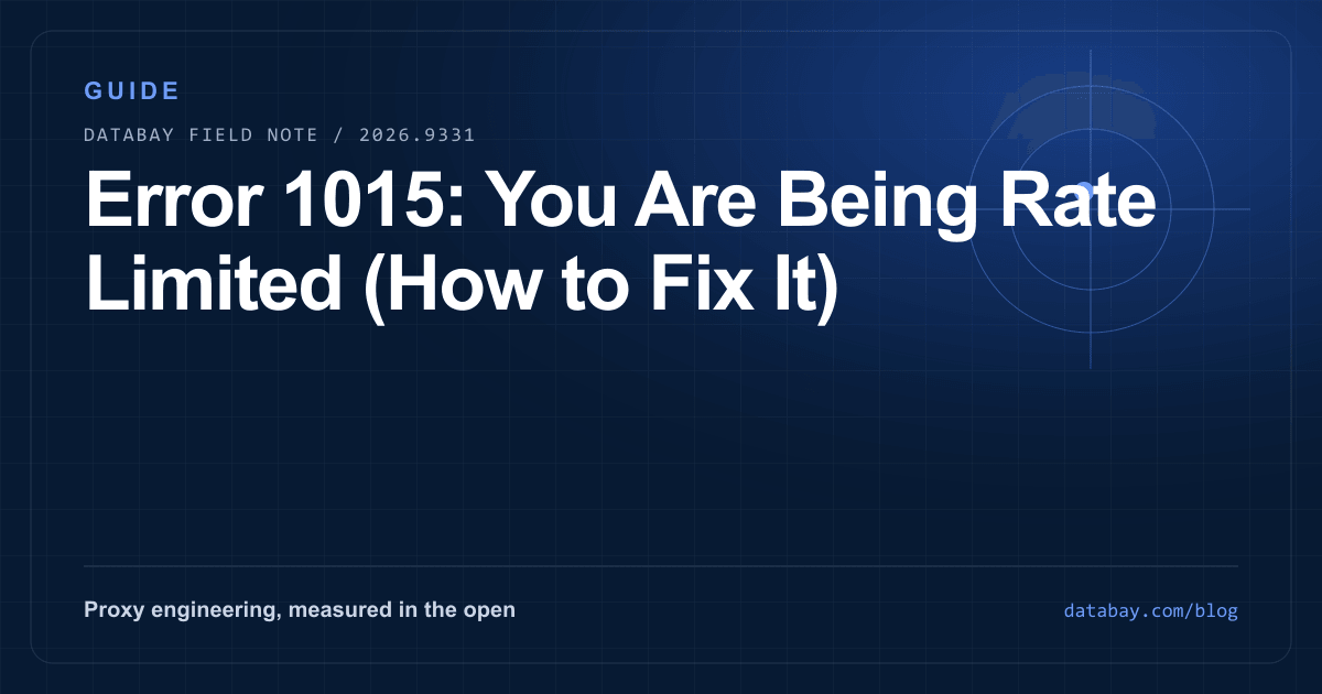 Error 1015: You Are Being Rate Limited (How to Fix It)