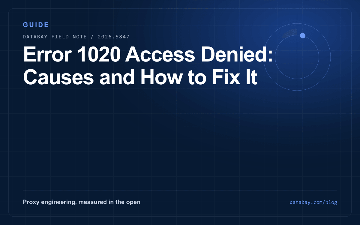 Error 1020 Access Denied: Causes and How to Fix It