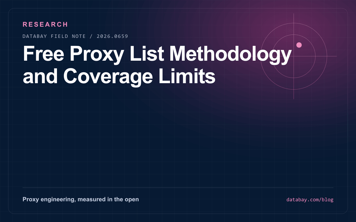 Free Proxy List Methodology and Coverage Limits