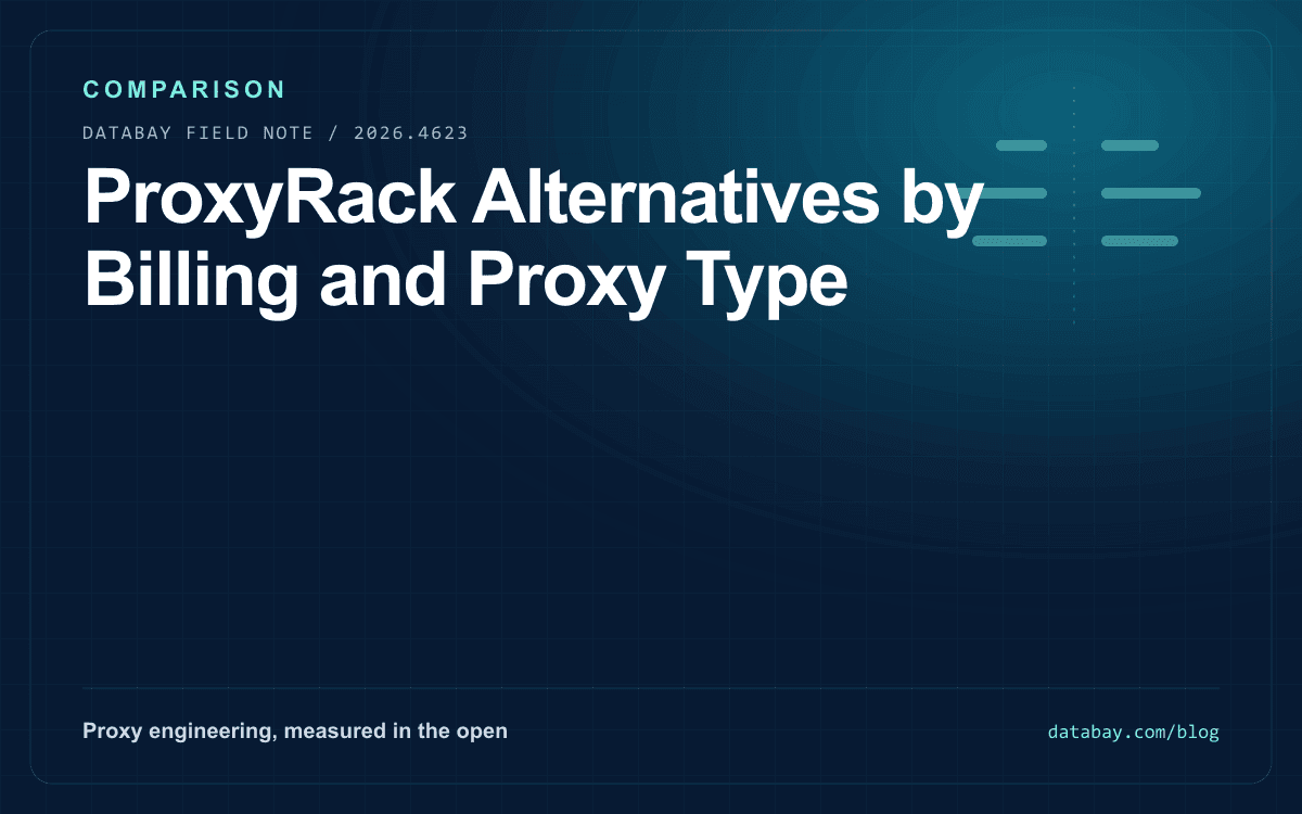 ProxyRack Alternatives by Billing and Proxy Type