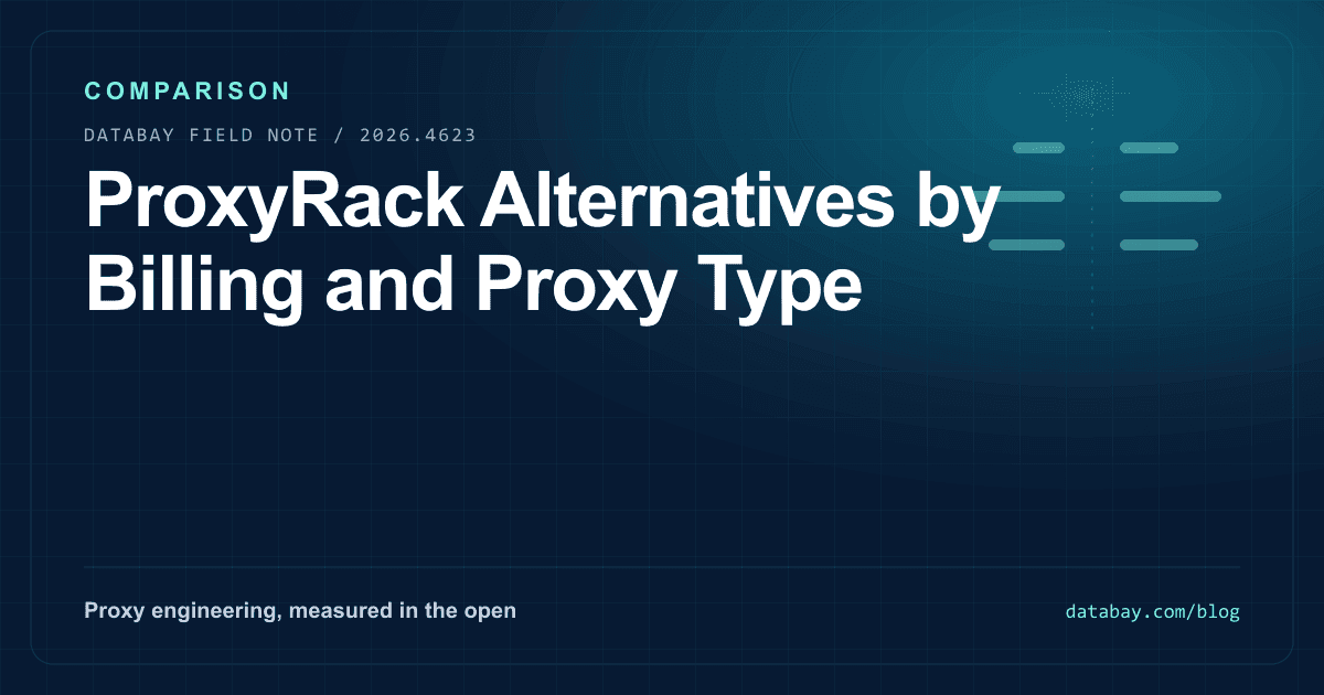 ProxyRack Alternatives by Billing and Proxy Type