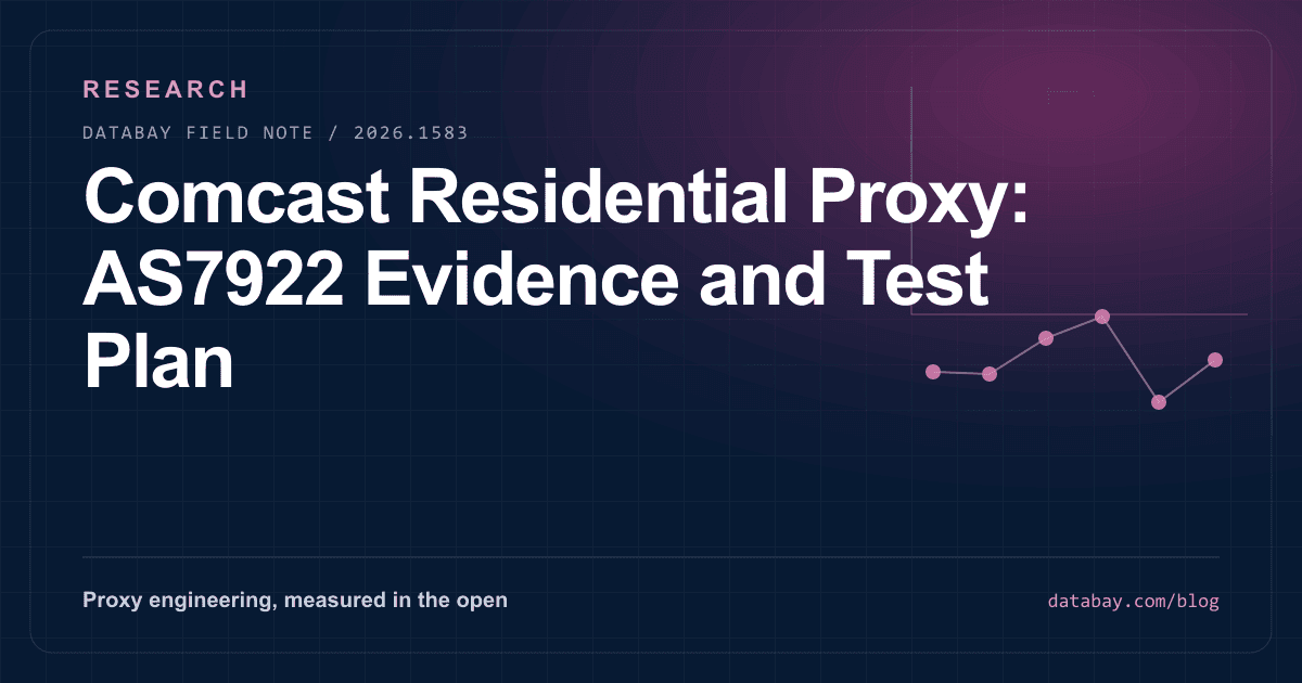 Comcast Residential Proxy: AS7922 Evidence and Test Plan