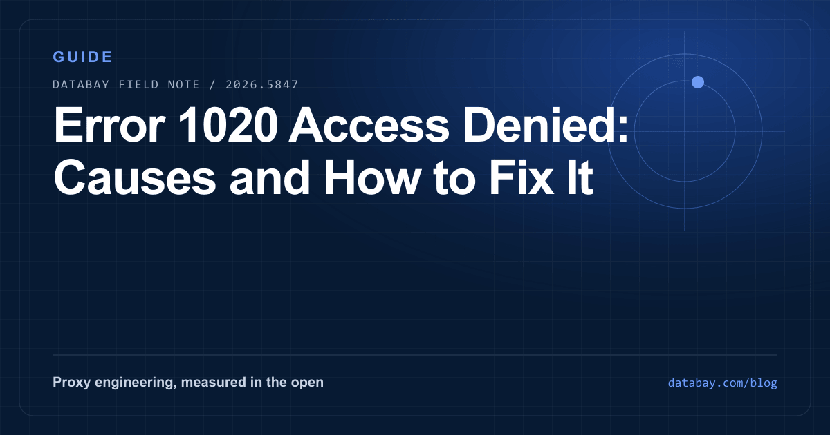 Error 1020 Access Denied: Causes and How to Fix It
