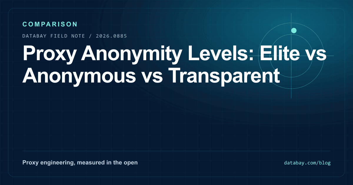 Proxy Anonymity Levels: Elite vs Anonymous vs Transparent