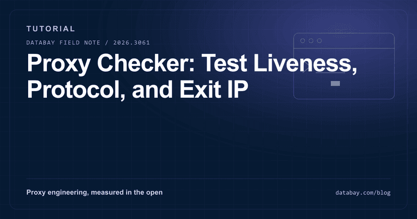 Client Guide/faq Page Example Proxy Checker: Test Liveness, Protocol, and Exit IP - Databay