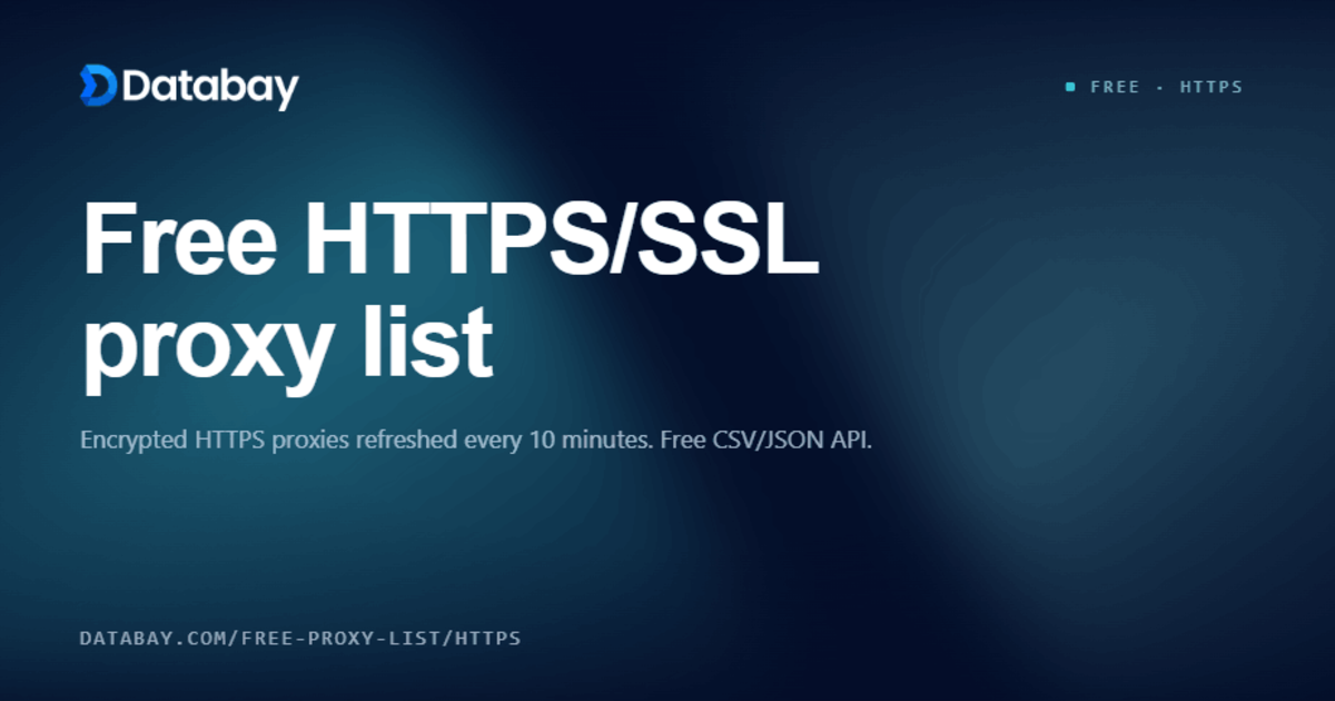Free HTTPS Proxy List | Verified Live, Updated Every 5 Min