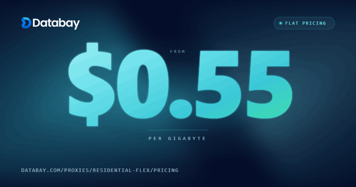 Residential Flex Pricing | Flat $0.55/GB - Databay